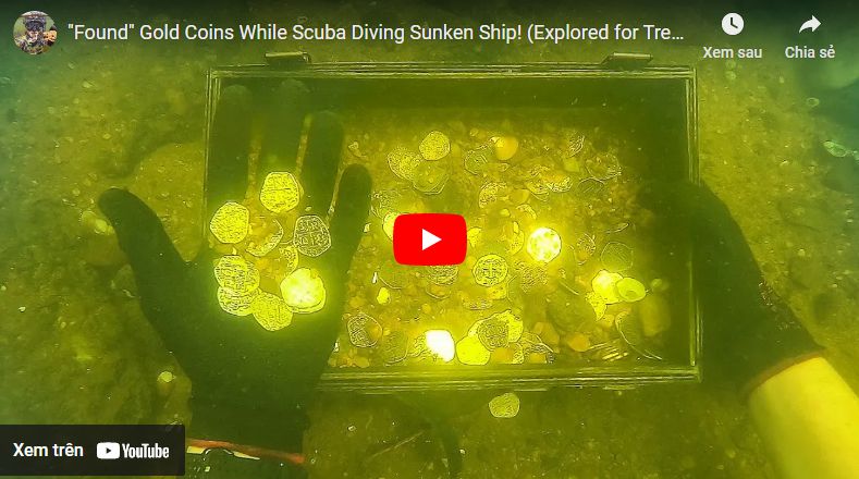 Gold Coins “Found” While Scuba Diving a Sunken Ship! (Searching for Treasure)