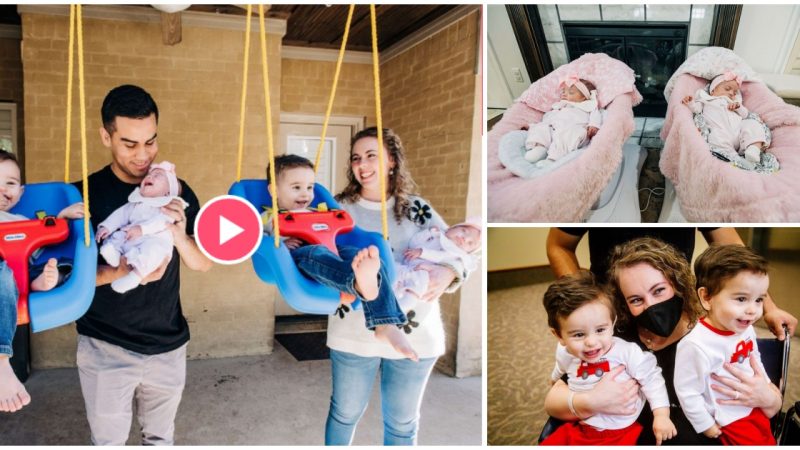 Couple welcomes 2 sets of ‘rare’ twins 14 months apart