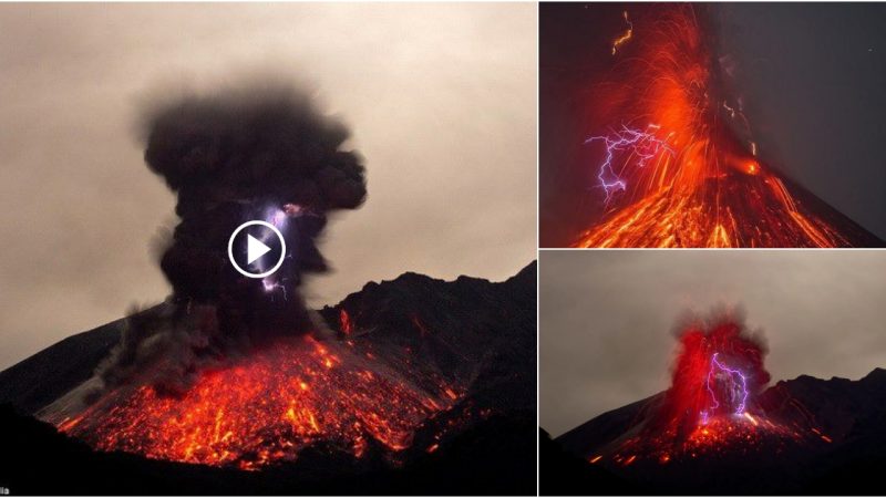 Admire the lightning phenomena of the incredibly unusual volcano.