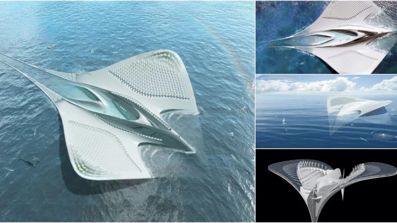 Futuristic Floating City Looks Like a Manta Ray, is Completely Self-Sufficient and Can House 7,000 People