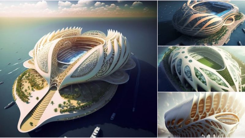 OCEANIUMS, A Biomimetic Generation of Floating and Sustainable Stadiums, by Vincent Callebaut Architectures