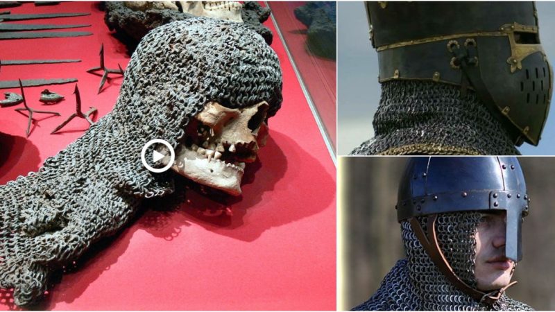 A skull still in chainmail from the Battle of Visby, 1361