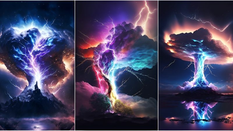 Fascinating pictures: Lightning and brilliant clouds