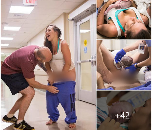 An Unforgettable Moment: Photographer’s Lens Captures the Unconventional Birth on Hospital Floor