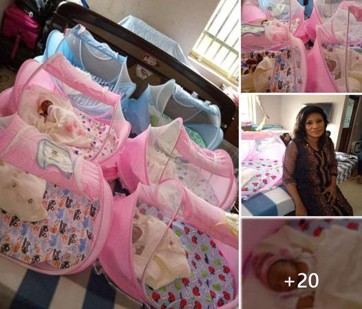 From Childless to a Mother of Eight: Nigerian Woman Welcomes Sextuplets After 28 Years of Marriage and a Set of Twins Six Years Ago