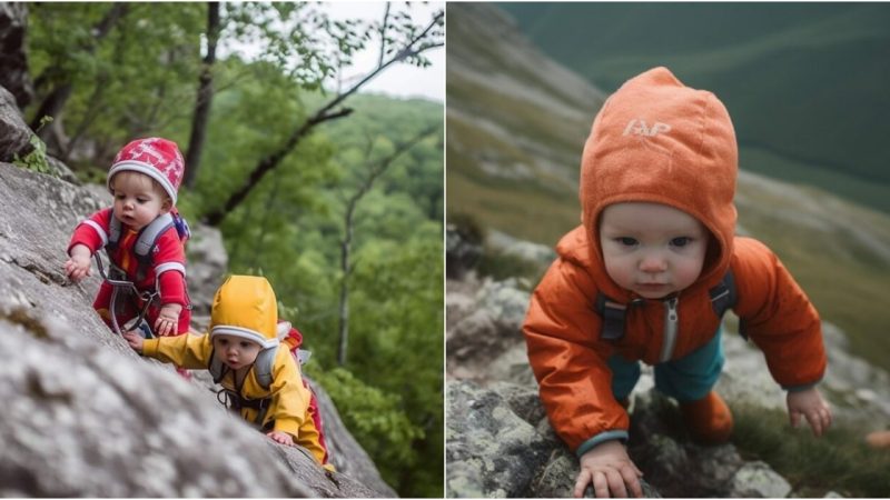 Adventurous Infants Conquering Mountains, Leaving You Breathless