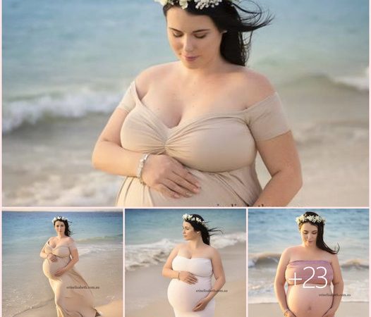 Captivating Photos Show Expectant Mother Anticipating Quintuplets.