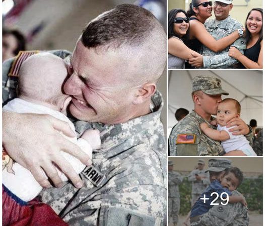 “A Soldier’s Heartwarming Reunion with His Beloved Child”