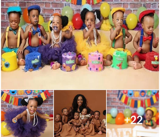 A Mother’s Blessing Multiplied: Nigerian Mom Welcomes Six Beautiful Children into Her Life