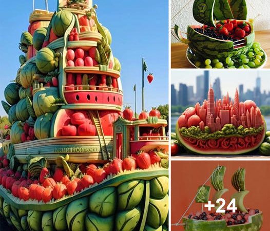 Watermelon Cars: Sculpting Art and Environmental Message in One