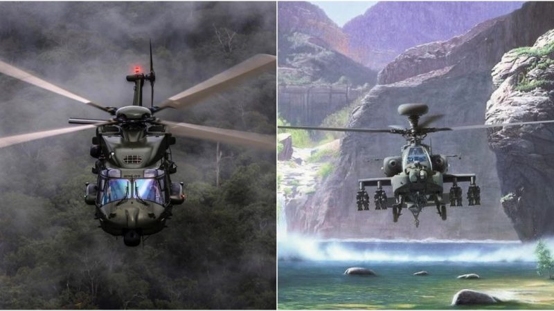 Admiring the Elegant Stance of These Combat Helicopters